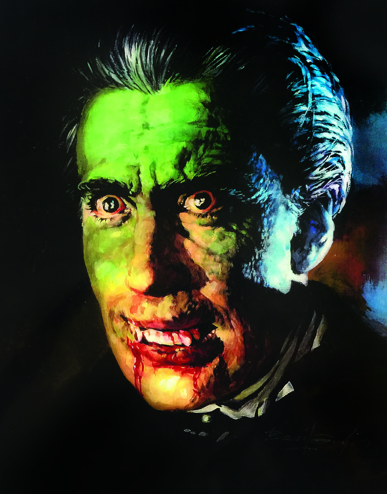 Basil Gogos portrait of Christopher Lee as Dracula (1958)