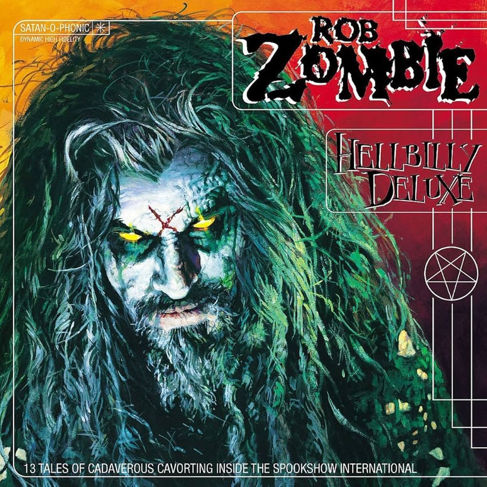 Basil Gogos cover art for Rob Zombie Hellbilly Deluxe album, 1998